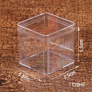 Fnama กล่องขนมพลาสติกทรงสี่เหลี่ยมกล่องพลาสติกใสเกรดอาหารสำหรับงานแต่งงานบรรจุลูกกวาดพร้อมฝาปิด
