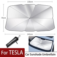 For Tesla Model 3 Model Y S X Summer Car Sunshade Umbrellain Car Cooling Tool Front Windshield Sunsh