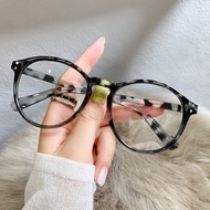 New Round Anti-Blue Light Glasses Frame Glasses Frame Retro Plain Glasses Men Women Myopia Glasses#G