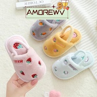 AMOR12WV Children Slippers, Cotton Cute Cartoon Toddler Shoes,  Newborn Learning Walking Shoes Fluff