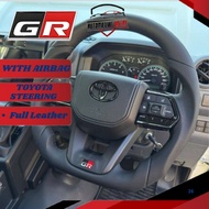 LC300 GR Steering Toyoto Full Leather Steering Wheel Full Set Airbag Vios Vellfire Alphard