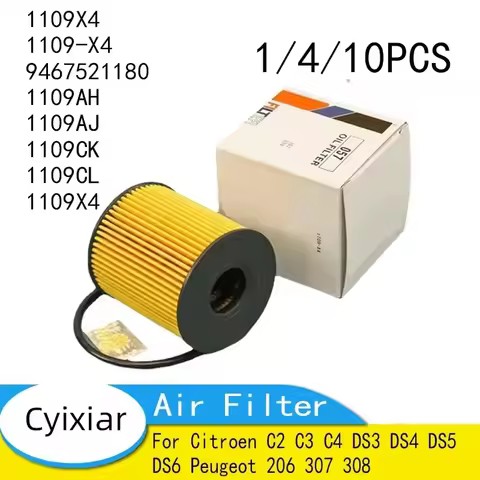 Oil Filter 1109X4 1109-X4 9467521180 1109AH 1109AJ 1109CK 1109CL 1109X4 for Citroen C2 C3 C4 DS3 DS4