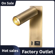 3W LED Wall Lamp Embedded and Rotatable Reading Light USB Focus Light for Bedroom Bedside Study 3000