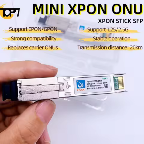 MINI XPON ONU HSGQ Xpon Stick ONU SFP Stick1310/1490nm 20KM support epon/gpon With MAC PPPoE IPoE HG