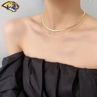 18k Gold Pawnable Saudi Gold Original Love Double Necklace Clavicle Chain Does Necklace Fashion for Women Jewelry Gold Pawnable Sale