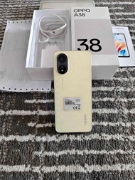 OPPO A38 4/128GB Emas Bersinar Like New Garansi Panjang