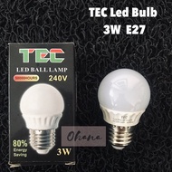 TEC 3W E27/ B22 LED BALL COLOUR BULB