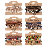 5.8-Bohemian Female Bracelet Bracelet Beaded Romantic Element Bracelet Set 6 Pieces/Set Bracelet