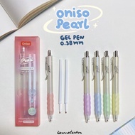 ปากกาเจลหัวลูกลื่น 2 ชั้น Oniso Pearl 0.38MM ปากกาเจลแห้งไว
