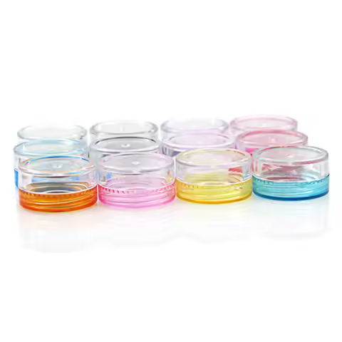 10/50/100/200pcs 3g Plastic Cream Jar Portable Mini Travel Cans Cosmetic Sample Container Empty Pock