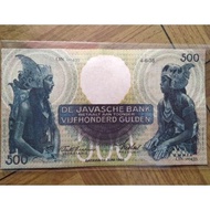 Uang kuno 500 gulden seri wayang tahun 1938 repro souvenir unsere