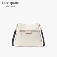 KATE SPADE NEW YORK HUDSON COLORBLOCKED PEBBLED LEATHER SHOULDER BAG KF857 กระเป๋าสะพายไหล่