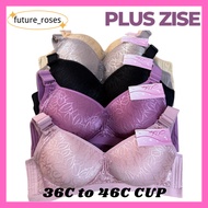 Bra Plus Size 36C-46C Ladies Bra Women Bra C Cup Non Wired Bra Baju Dalam Wanita 无钢圈胸罩 大码内衣 208