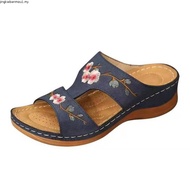 Women Slippers Sandal Flower Platform Colorful Ethnic Wedge Sandal Ladies Casual Fashion Sandals
