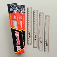 Butterfly 20 & 30 cm ruler (1pcs) - Butterfly Plastic Ruler 20 & 30 cm Transparent Ruler