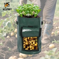 KOZEEY 5Gallon Potato Grow Bag with Reinforced Handles,Garden Planting Bag Breathable PE Fabric Pot 