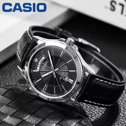Casio MTP1381L-7A Analogue Series Men’s Casual Watch Date Display Leather Strap Business Gift Wrist 