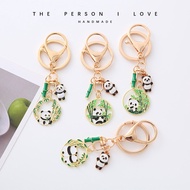 keychain nama keychain cute capybara keychain Cute Panda Flower Keychain Chinese Style Hand-Made Che