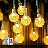 WALCHO Fairy Lights Balls Battery & USB Operated, 9 m 60 LED Fairy Lights, 8 Modes, LED Crystal Ball