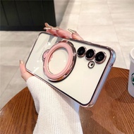 ACC hp - CASE LUXURY Ring PLATING BRACKET CLEAR SAMSUNG S24+ S25+ S24 FE S22 ULTRA S24 ULTRA S23 ULT