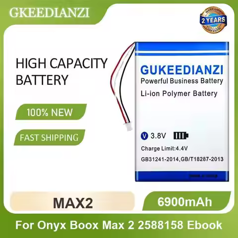 Battery For Onyx Boox Max 3 DARWIN 4 C67LM E-BOOK , Carta 2 C67ML C65ML C65HD T68 N96C/ML 3-wire Plu