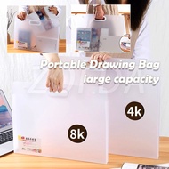 A2/A3/A4 Portable Drawing Bag File Storage Bag Sketch Paper Organizers School Supplies File Organize