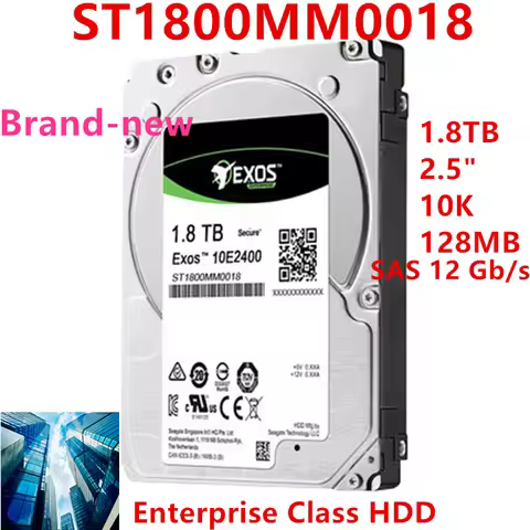 New Original HDD For Seagate Exos 1.8TB 2.5" SAS 128MB 10000RPM For Internal Hard Disk For Enterpris