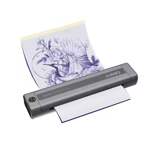 AIMO Tattoo Stencil Printer Thermal Wireless Tattoo Transfer Kit Machine with Transfer Paper Compati