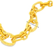 Top Cash Jewellery 916 Gold Linking Bracelet with Design
