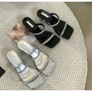 Luxury heels with stone straps, super pretty, fashionable, easy to wear, easy to coordinate, availab