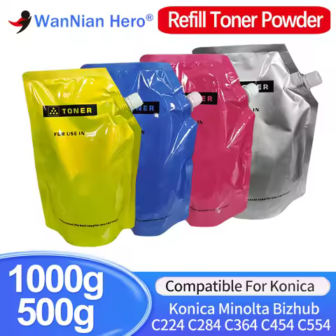 1000g / 500g TN512 TN321 512 Universal Refill Toner Powder For Konica Minolta Bizhub C224 C284 C364 
