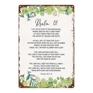 CIFbuy Minimalist Psalm 121:1-8 Metal Wall Plaque Home Decor