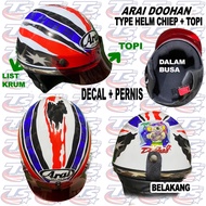 Arai motif helmet, copy Arai helmet, doohan motif for ngonten