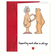 1pc,Wedding Cards Couple, Funny 40th 50th 60th Anniversary Card for Husband Wife Parents, Naughty Va