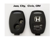 กรอบกุญแจฮอนด้า 2ปุ่ม Honda Jazz City Brio Amaze Civic CRV + Logo ดำ **ใส่ดอกเดิมจากศูนย์ได้**