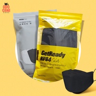 [25pcs/100pcs] GET READY KF94 Mask Korea ( 3d mask / korean mask / KF94 Korea mask / KF94 Korean mask / KF94 made in Korea mask / Korean mask KF94 Korea / Black mask / Mask 50pcs / Mask 100pcs )