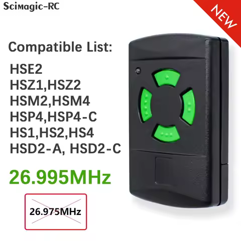 FOR HS1 HS2 HS4 26.995 MHz GARAGE DOOR REMOTE CONTROL HSE2 HSM2 HSM4 HSP4 HSP4-C 26.995 MHz HSD2-A H