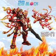 Transformation robot, 2in1 Robot assembly toy Dragon Spirit Beast Vermilion