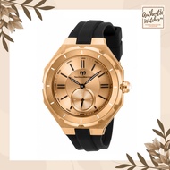 Technomarine 118007 Cruise Sea Lady Rose Gold Dial Black Silicone Strap Quartz 37.5mm Women's Watch