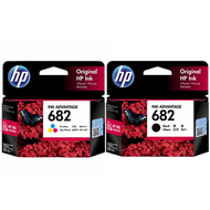 INK (หมึกเติมแท้) HP 682 Black and Tri-color ดำ 1 ตลับ / สี 1 ตลับ สำหรับ HP DeskJet 277527762777