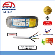 FAJAR FLEXIBLE CABLE 2.5mm 4Core 110/0076 ( 50 /0.25) 4core ~1Coil /90 Meter , (2.5MMX4C-C)