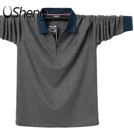 เสื้อยืดโปโลผู้ชาย VSheng แขนยาว M To 6XL ขนาดพิเศษเสื้อมีซิป
