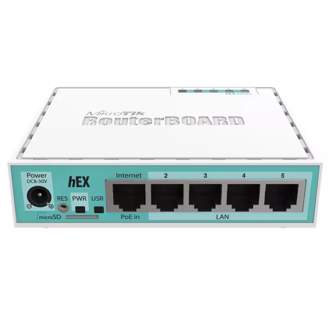 Original New MikroTik Gigabit Ethernet Router hEX RB750Gr3 Supports 5 10/100/1000 Mbps Ethernet Port