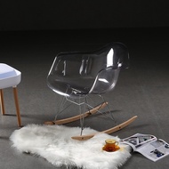 Eames Transparent Chair Nordic Style Simple Backrest Without Armrest Leisure Chair Internet Celebrit