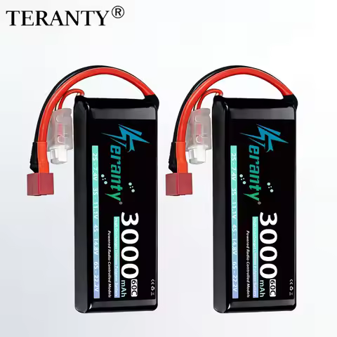 TERANTY 2S 3000mAh Lipo Battery 7.4V 60C 7.6V 80C With T/XT60 Plug for RC Car Truck Drone Airplane F