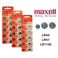 ORIGINAL LR41 192/LR44 A76/LR1130 189 MAXELL ALKALINE  1.5V BATTERY (10PCS)