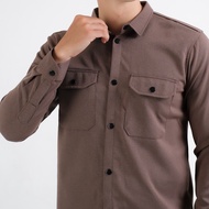STYLELAKI - Jaket Trucker Herringbone Pria Rapi & Maskulin Daily Outer Favorit