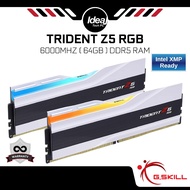 G.SKILL TRIDENT Z5 RGB | WHITE | 6000MHZ | 64GB | CL30-40-40-96 1.40V | INTEL XMP | DDR5 DESKTOP RAM