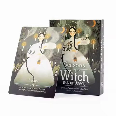 Seasons of The Witch Imbolc Oracle Tarot Board Game 44 Cards for Spiritual Guidance 10.4*7.3cm