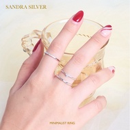 Slim 925 Silver Ring with White Gold Plating - 925 Silver Ring